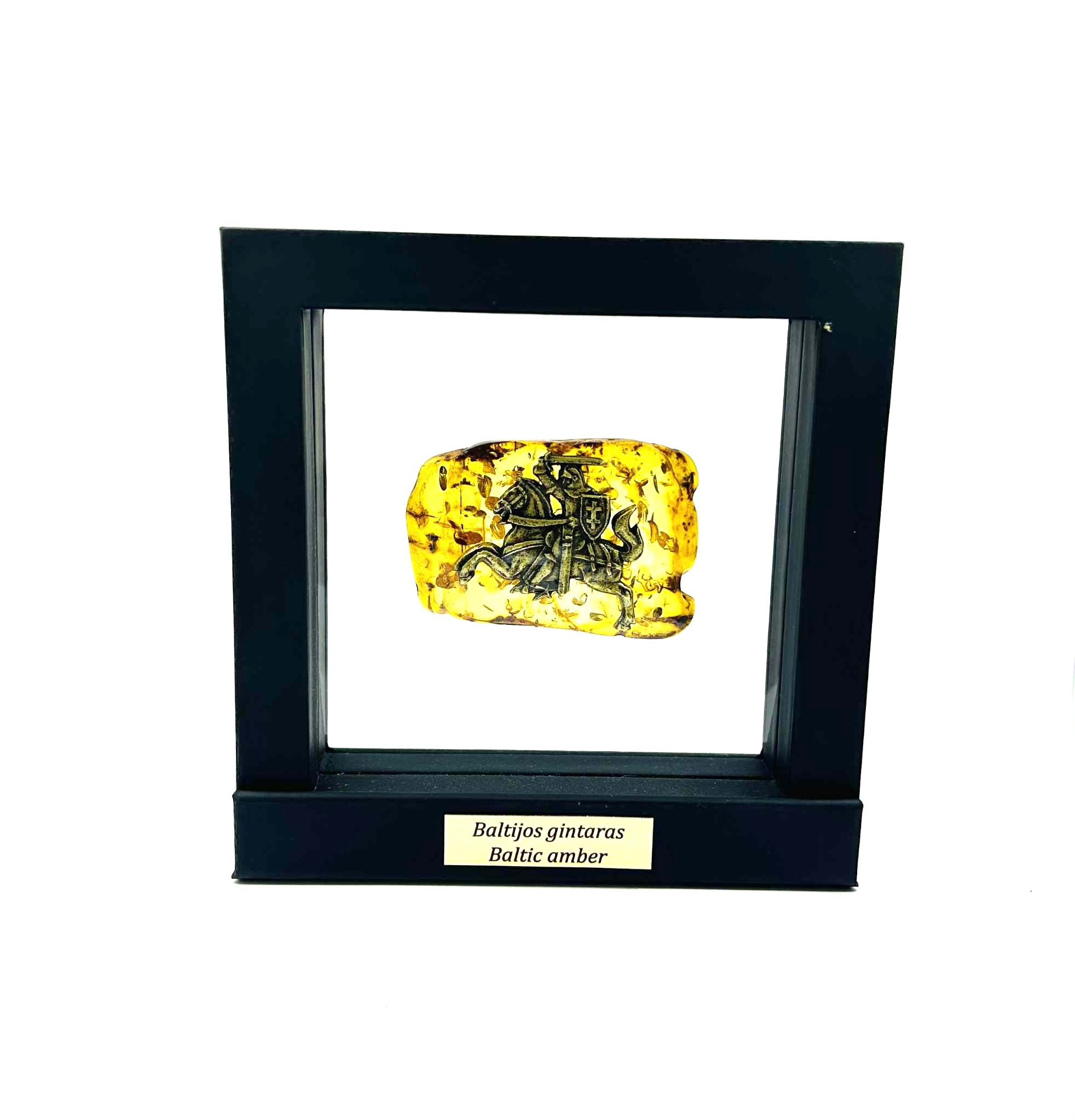 Gintaro suveniras „Vytis” rėmelyje